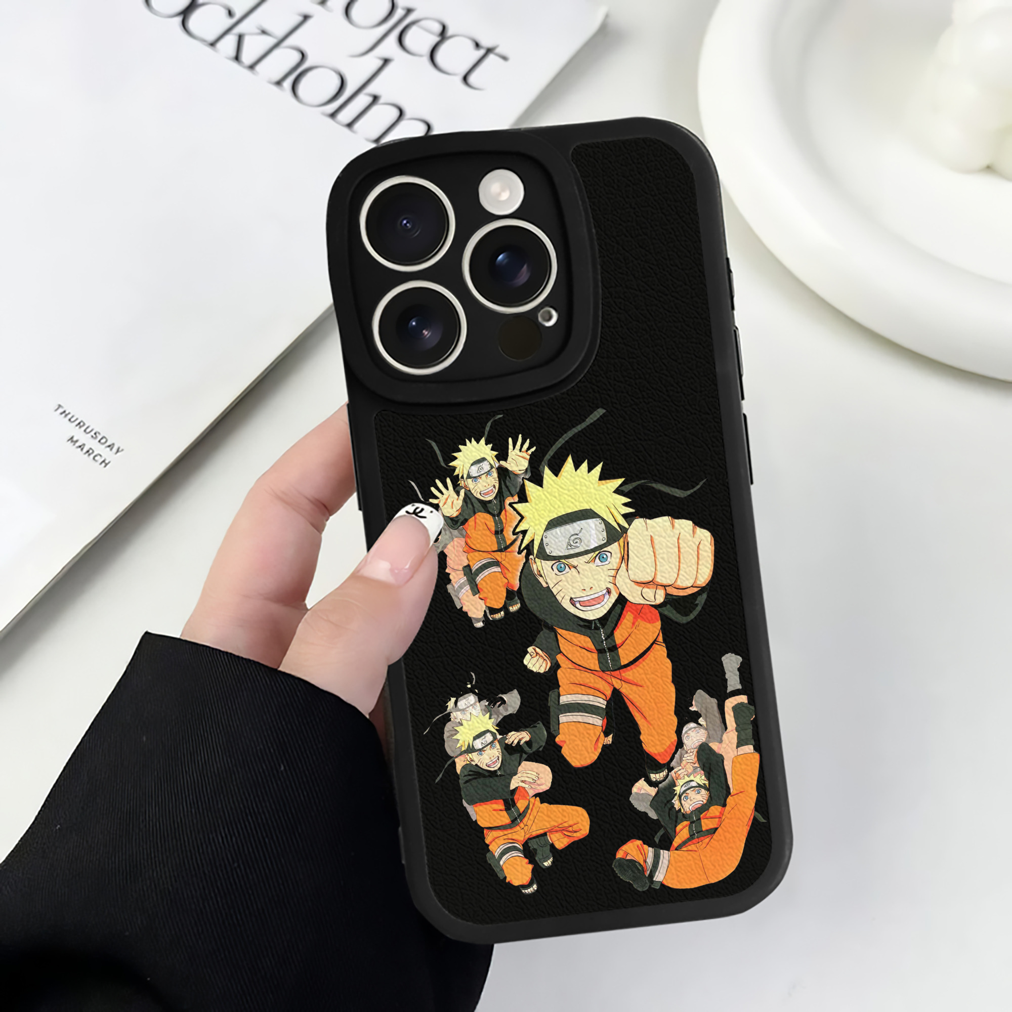 （画像用） NARUTO -ナルト- うずまき ナルト Uzumaki Naruto 【iPhone 16シリーズ対応】シリコンスマホケース（レザー調） 材質：シリコン